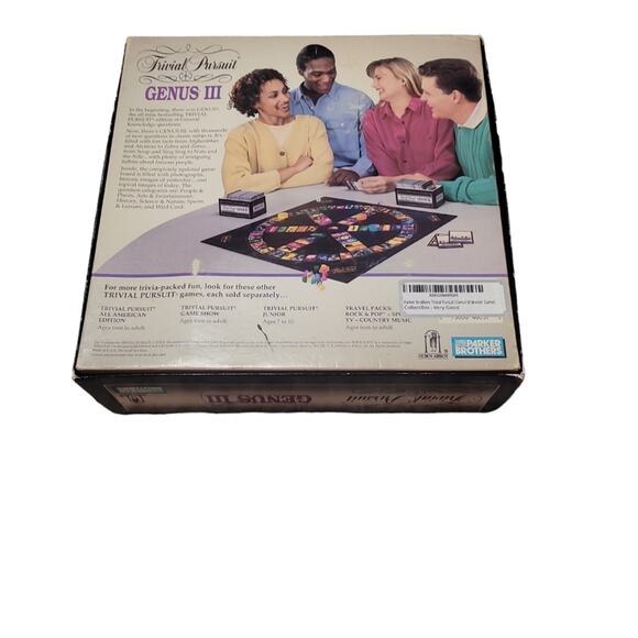 Vintage 1994 Trivial Pursuit Genus III Classic Board Game – Parker Brothers –GVC - Picture 2 of 4